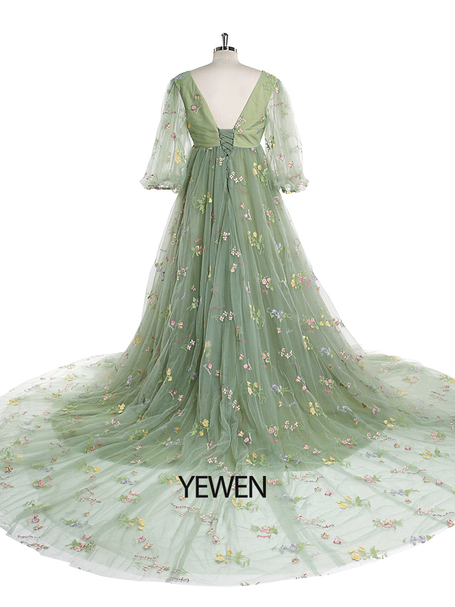 colorful wedding dress