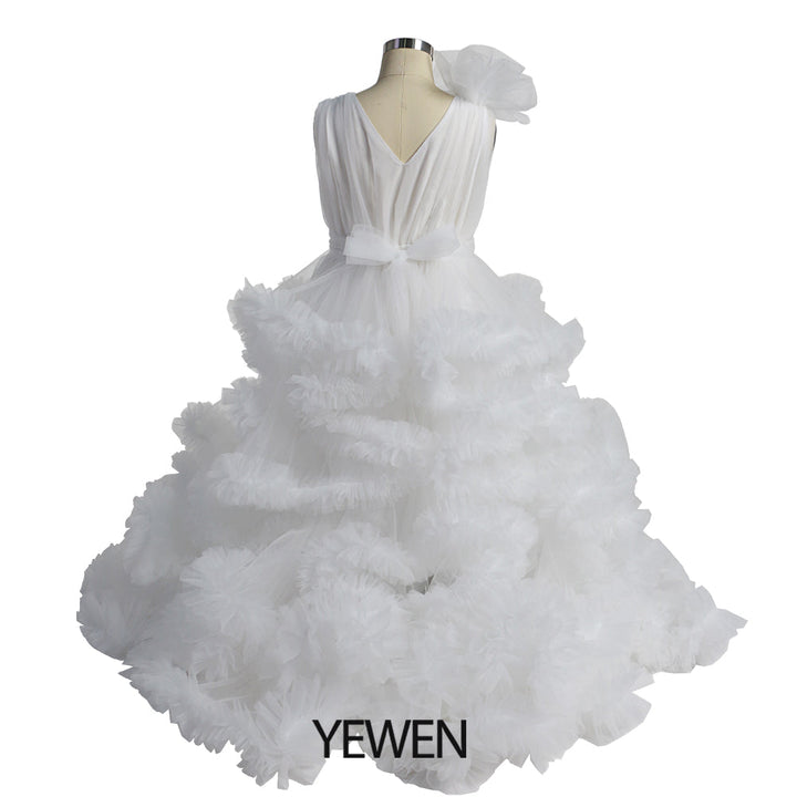 Wolke Rüschen Kleine Blumenmädchenkleider für Hochzeiten Babyparty Kinderbilder Kleid Kinder Fotoshooting Babyparty YE8017 