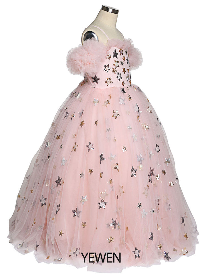 Star Tüll Mädchen Partykleider für Hochzeiten Geburtstage Kinder Fotoshooting Kleid Babyparty Kleid YEWEN 