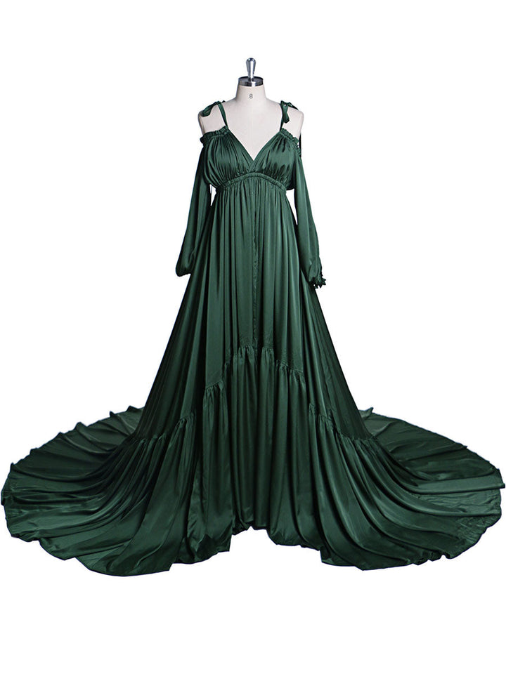 Sexy schulterfreies Umstandsabendkleid, lang, für schwangere Frauen, schickes Schwangerschaftskleid, elegantes Maxikleid für Fotoshootings, DY21721 