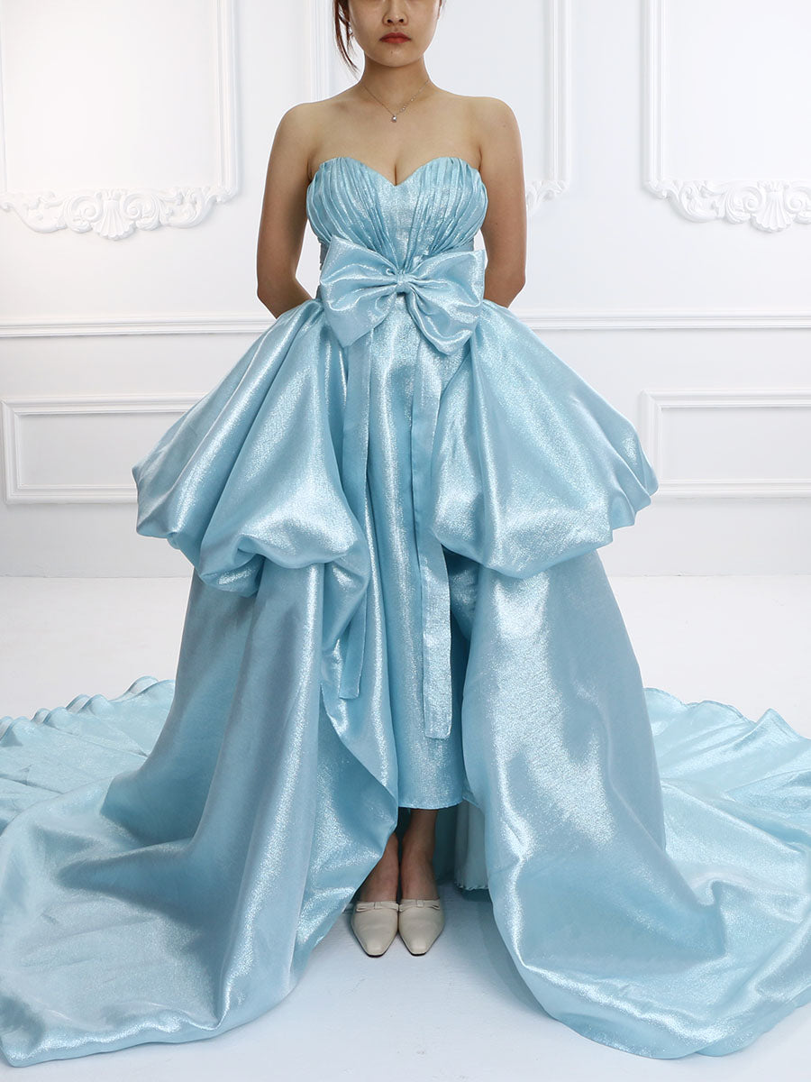 Charming Sweetheart, Long Ball Gown, Sleeveless Maxi , High Low Prom Dress 