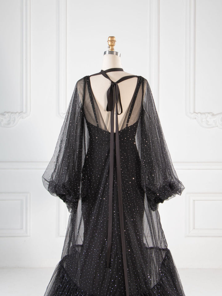 2 in 1 Kleid mit Glitzer Boho Hochzeitsgastkleid Fotoshooting Kleid YW230327