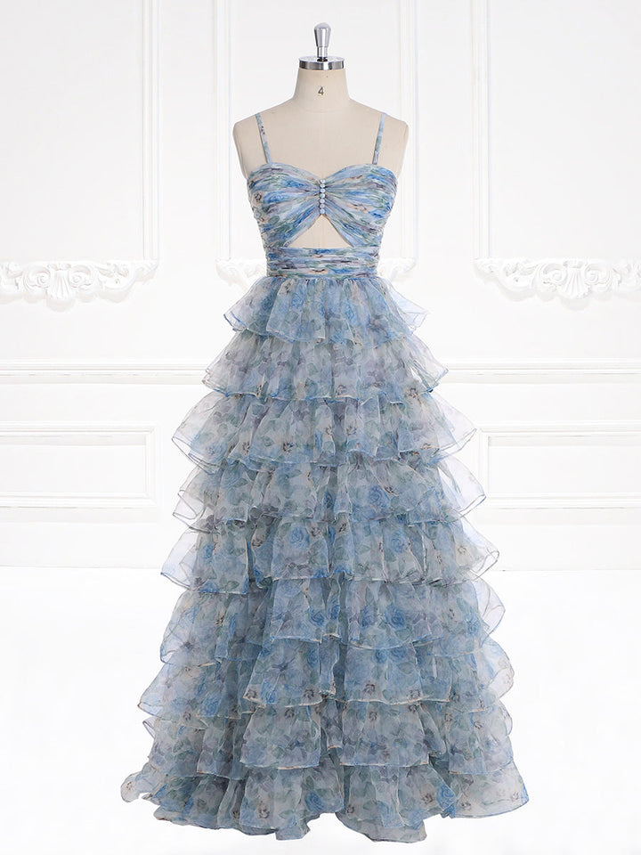 Gestuftes Ballkleid mit mehrlagigen Rüschen, Frühlings-, Strand- und Urlaubskleid, ärmellos, Fotoshooting-Kleid YW231109 