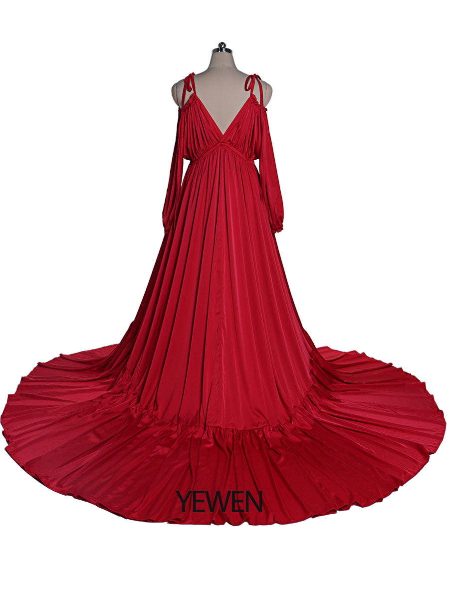 Sexy schulterfreies Umstandsabendkleid, lang, für schwangere Frauen, schickes Schwangerschaftskleid, elegantes Maxikleid für Fotoshootings, DY21721 