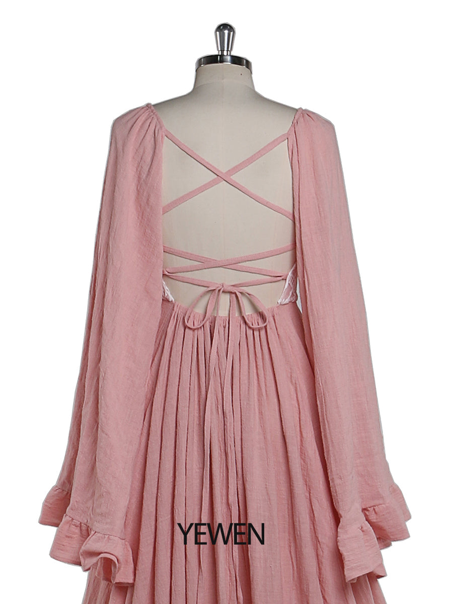 V-Ausschnitt rückenfreies Abendkleid Fotografie Kleider Babyparty Kleid für Schwangere YEWEN YD22108
