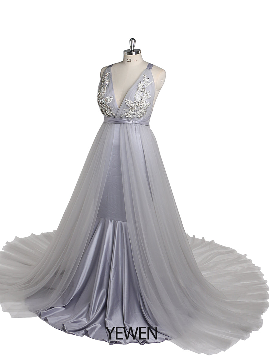 Meerjungfrau Stretch Stoff Umstandsabendkleid Umstandskleid für Fotoshooting Babypartykleid YW220425 