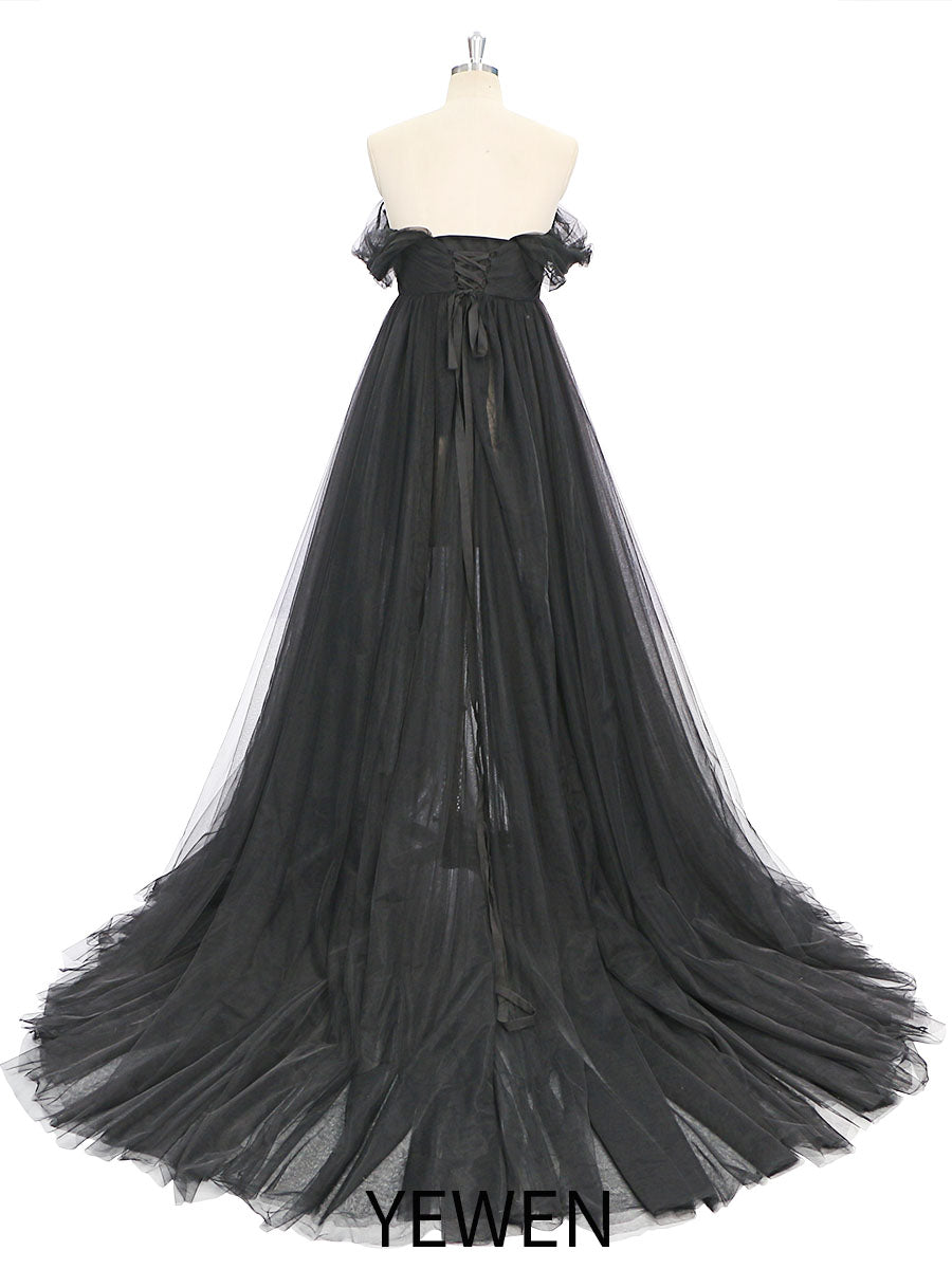Schulterfreies Umstandskleid, Schwangerschafts-Requisite, Maxikleid für Fotoshootings, YW231052 