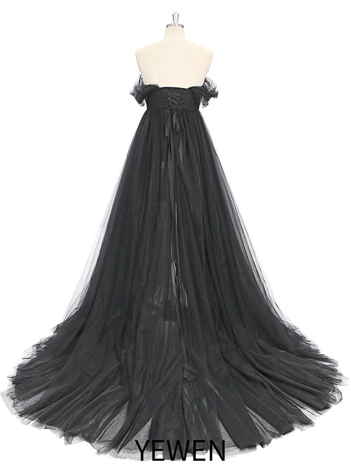 Schulterfreies Umstandskleid, Schwangerschafts-Requisite, Maxikleid für Fotoshootings, YW231052 