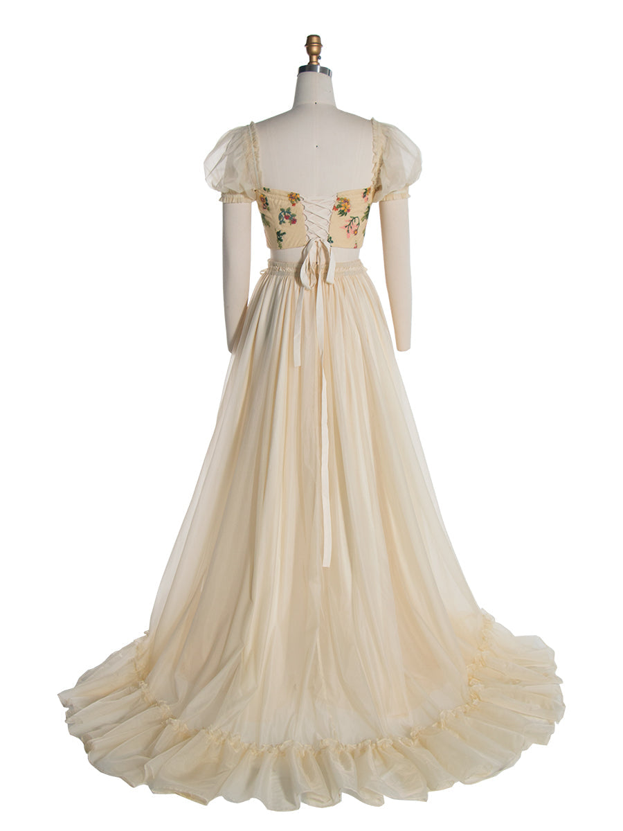 2-teiliges Set Boho Maxikleid Fotoshooting-Kleider YW240035 