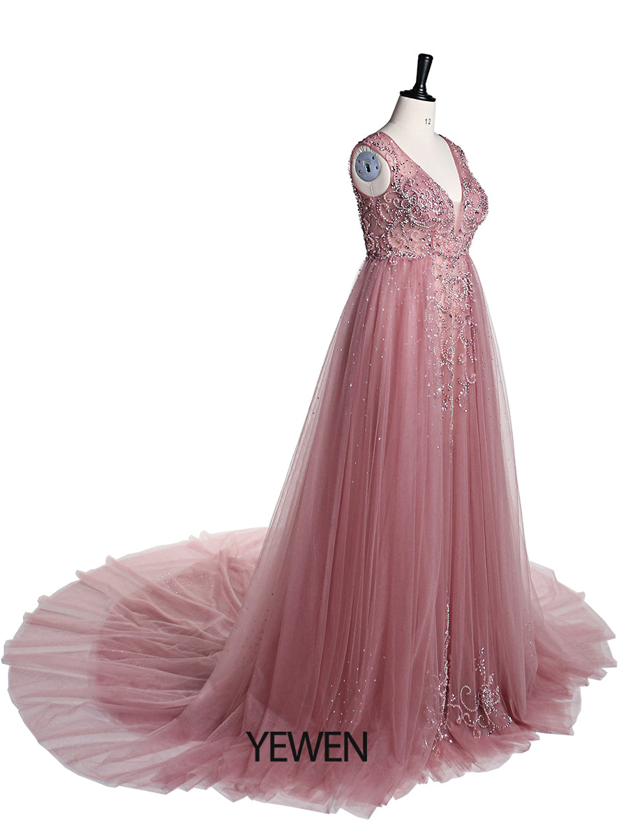 Perlenbesetztes Umstandskleid mit V-Ausschnitt für Fotoshootings, elegantes ärmelloses Maxikleid, Fotografie-Kleid 