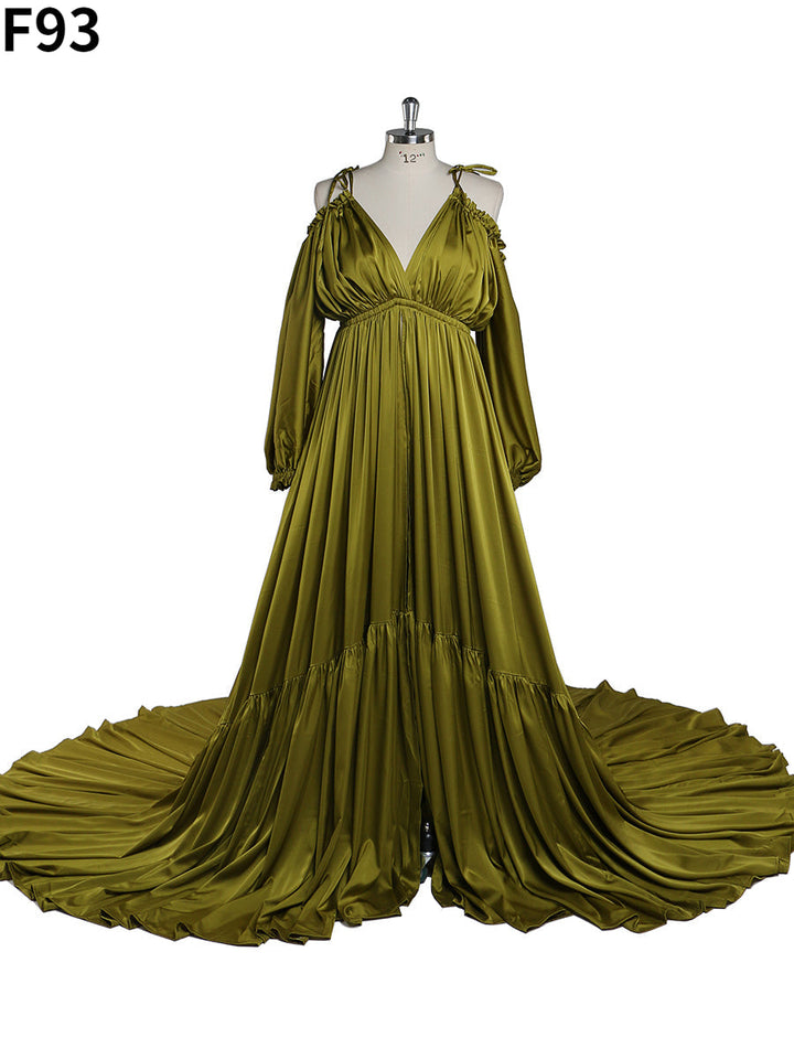 Sexy schulterfreies Umstandsabendkleid, lang, für schwangere Frauen, schickes Schwangerschaftskleid, elegantes Maxikleid für Fotoshootings, DY21721 