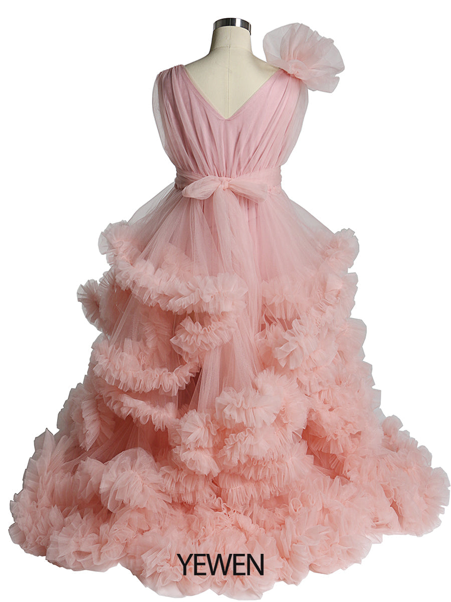 Wolke Rüschen Kleine Blumenmädchenkleider für Hochzeiten Babyparty Kinderbilder Kleid Kinder Fotoshooting Babyparty YE8017 