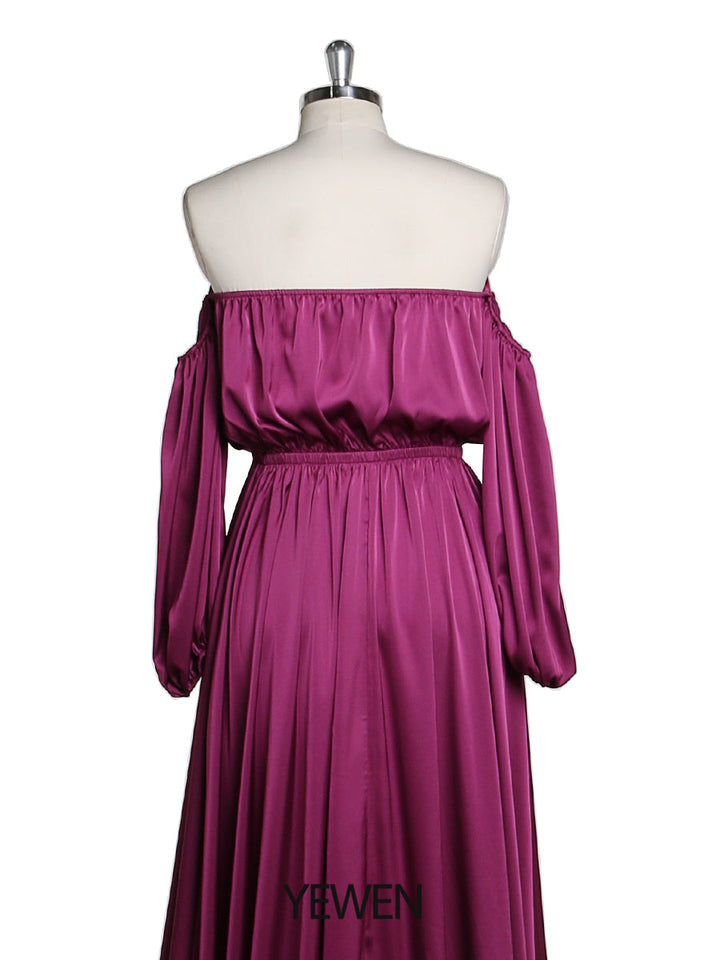 Schulterfreies Umstandsabendkleid Lang Schwangere Frauen Ausgefallene Schwangerschaft Elegence Maxikleid Fotoshooting Kleider YD211103 