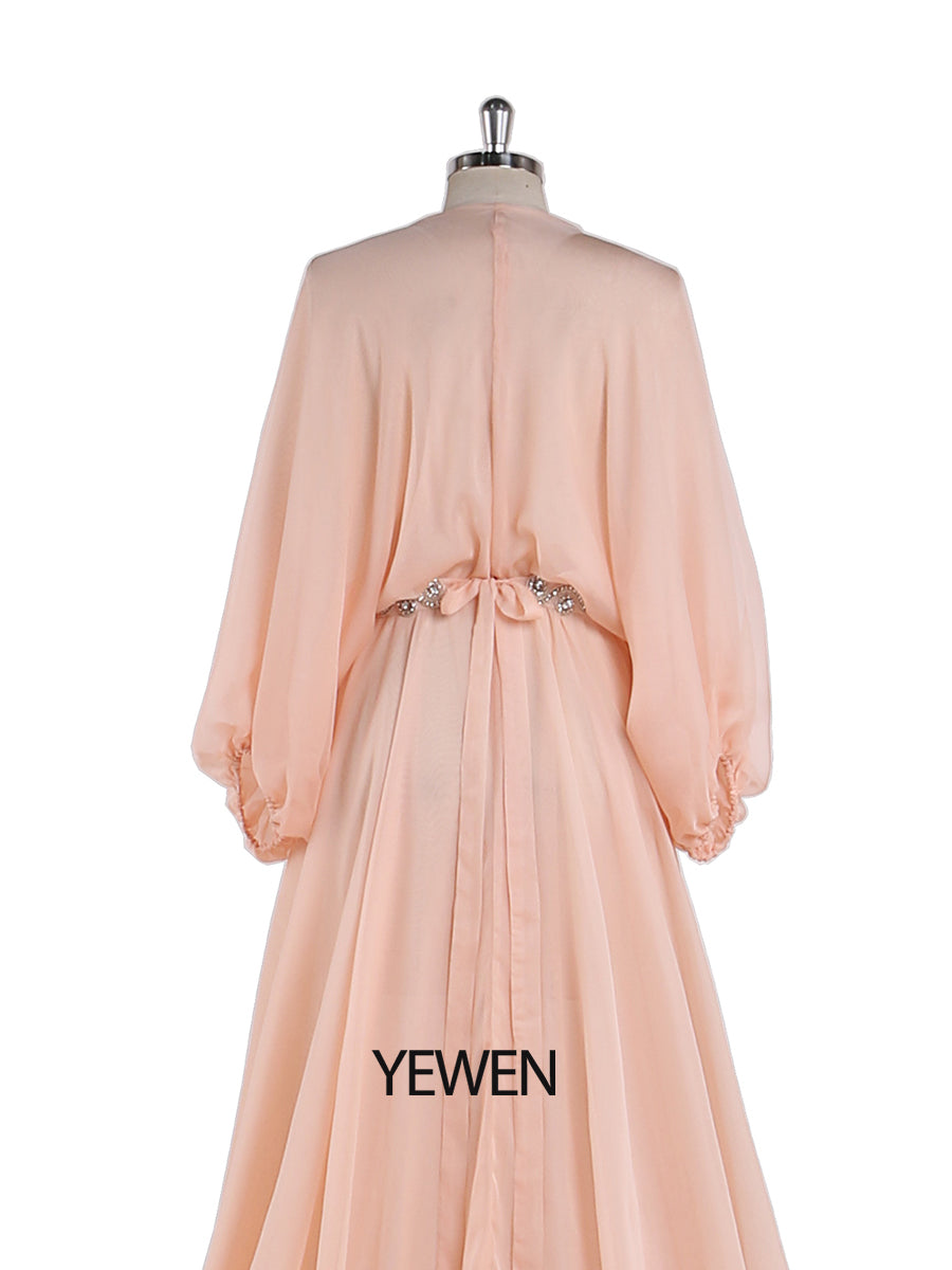 Abendkleid aus Tencel-Chiffon mit V-Ausschnitt, Umstandskleid für Fotoshootings, Fotografie-Kleid, Übergröße 