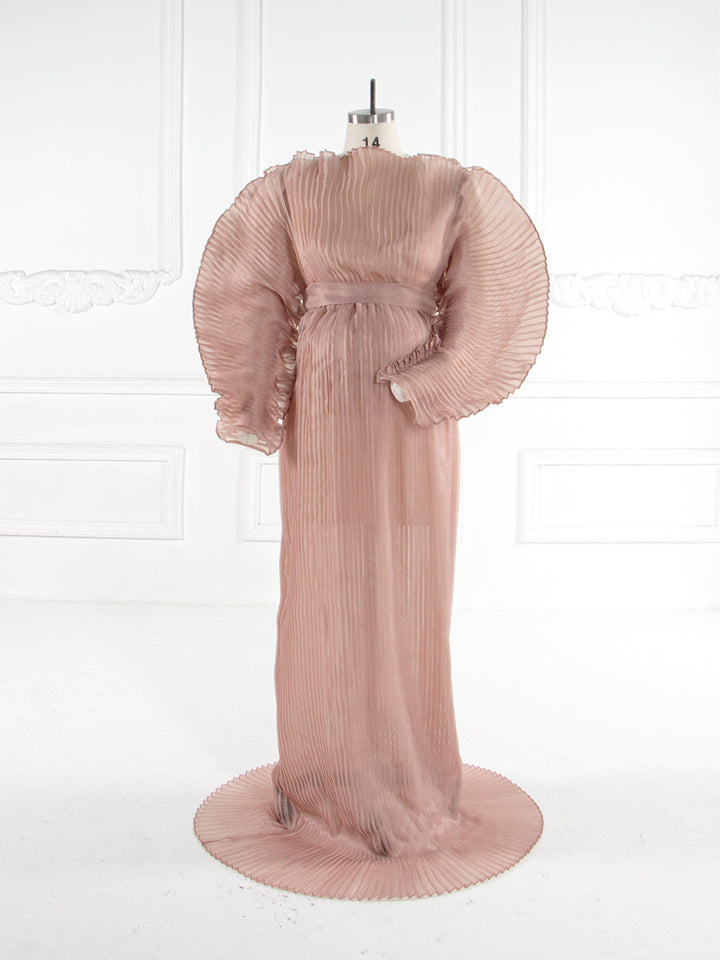 Modisches, plissiertes Organza-Umstandskleid für Fotoshootings, Kleid für Schwangerschaft, Fotoshooting, Babyparty-Kleid YW240006