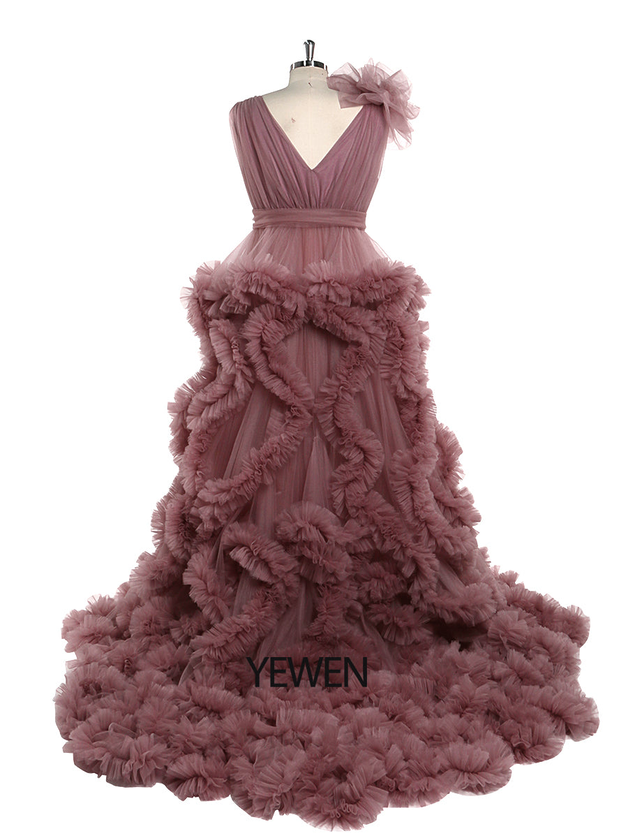 wedding dresses with colored flowers