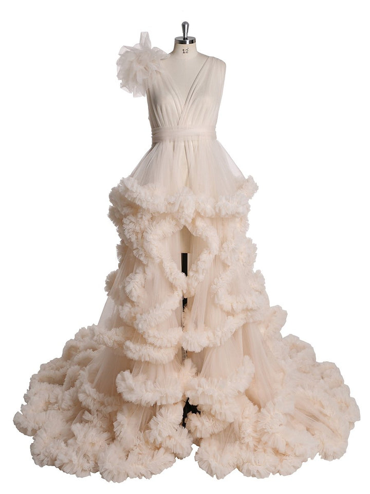 1M Schleppe Wolkenstil Damen Ballkleid Hochzeitsfotografie Kleid Umstandskleid für Fotoshooting YW220936 