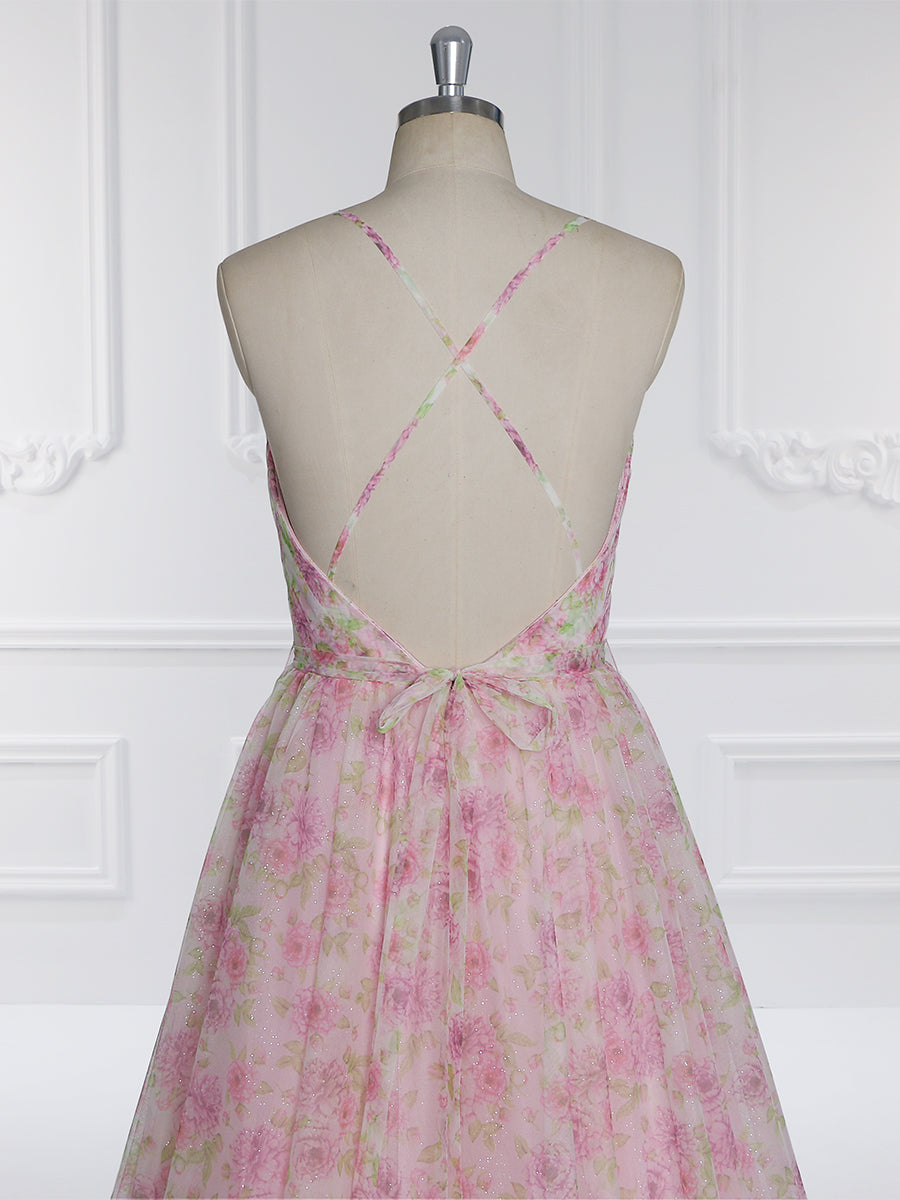 Tüll Slip Fairy Kleid Maxi Ballkleid für Frau Blumen Urlaub Fotografie Kleid 