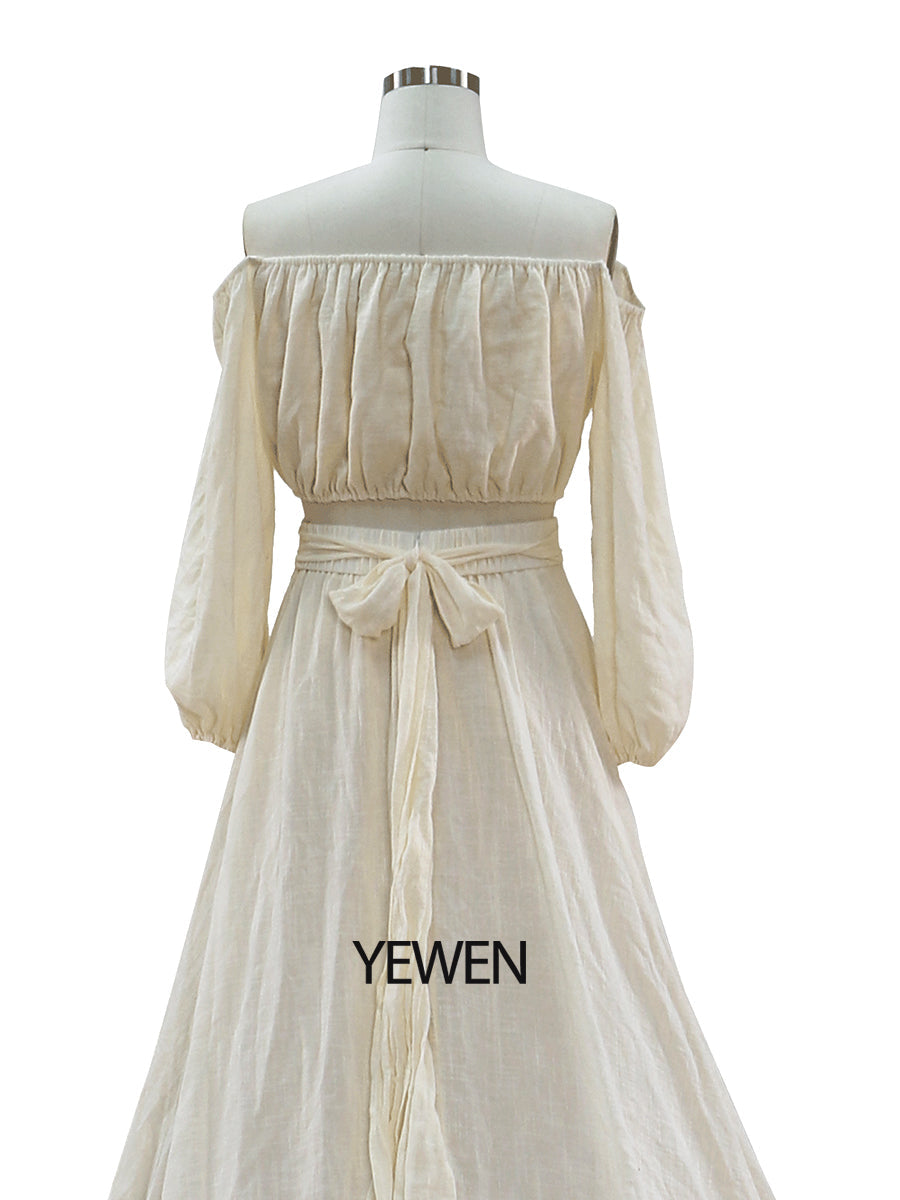 V-Ausschnitt Damenkleid Seitenschlitz Maxikleid Fotoshooting Kleid Benutzerdefinierte Farben YEWEN YW220326