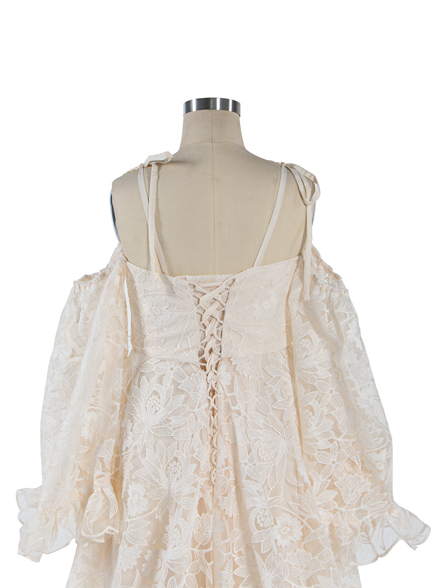 Kleid für Fotoshootings für kleine Mädchen, passendes Spitzenkleid für Mutter und Tochter – Mama-und-ich-Kleid YW250006