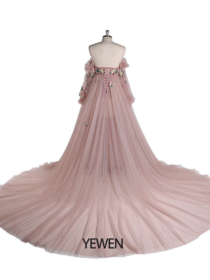 colored floral wedding gowns