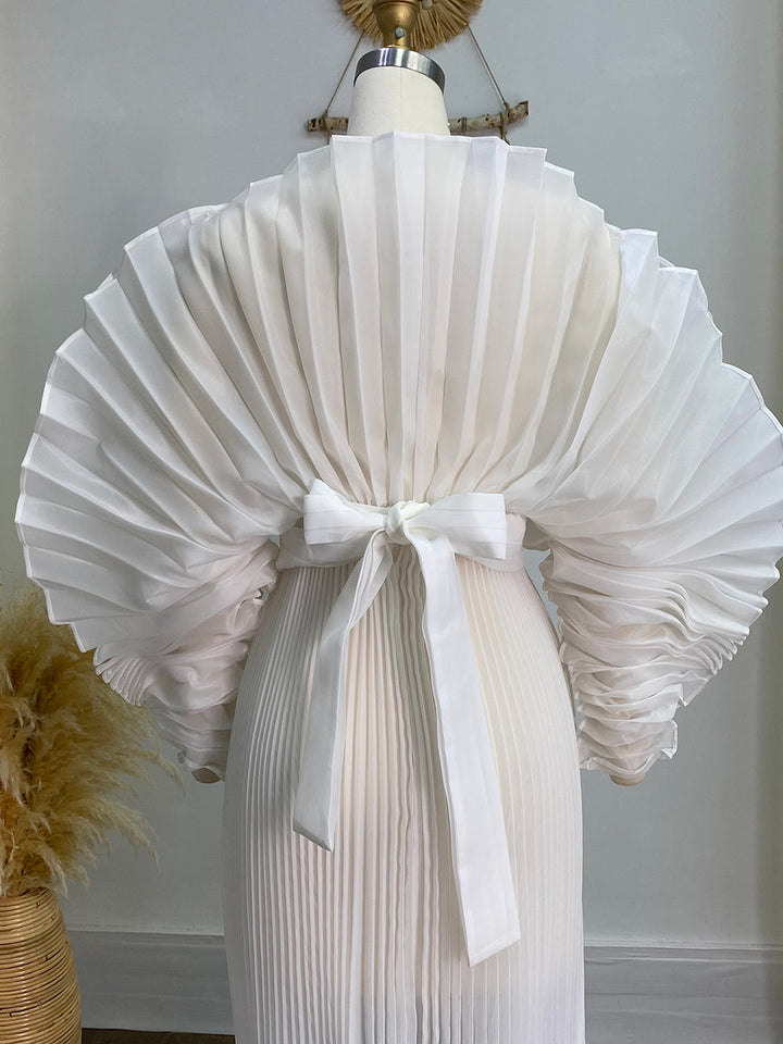 Modisches, verdicktes, plissiertes Organza-Umstandskleid für Fotoshootings YW230726