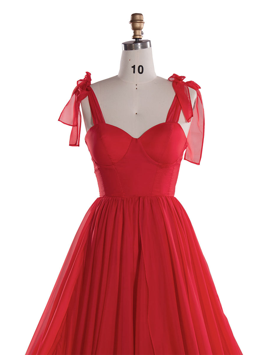 Fliegendes Kleid für Fotoshooting Rotes langes Schleppen-Farbenhochzeitskleid YW240113