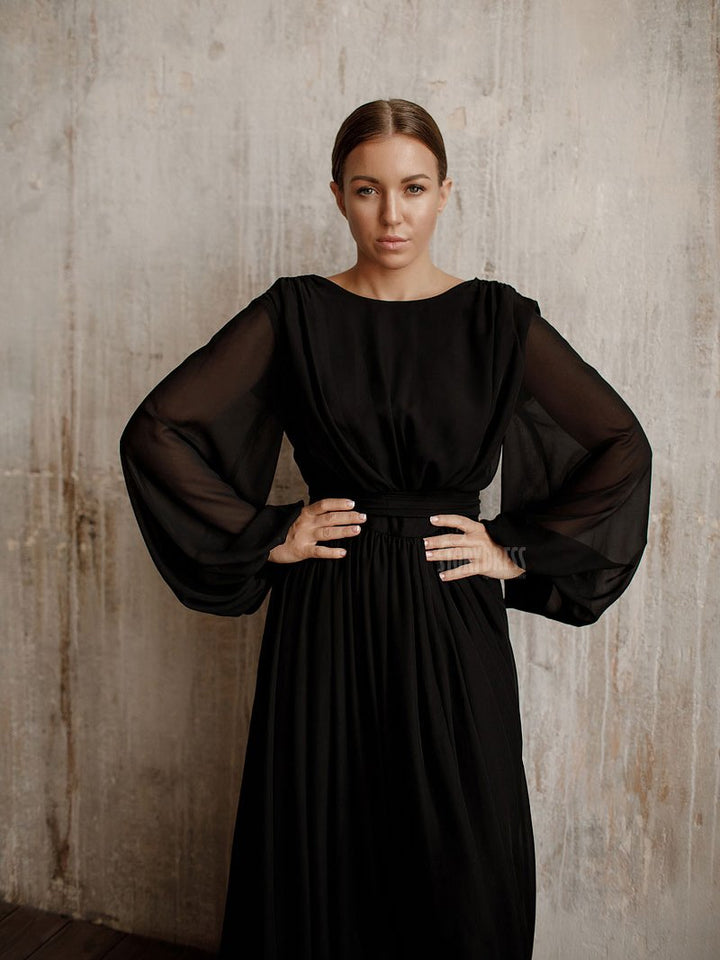 Elegant Long Sleeve Party Dress Backless Cocktail Evening Dress Photography Dress YD211106