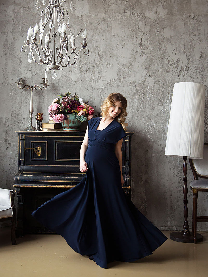 V-Ausschnitt, offener Rücken, A-Linie, langes Abendkleid, elegante Party-Ballkleider, formelle Kleider