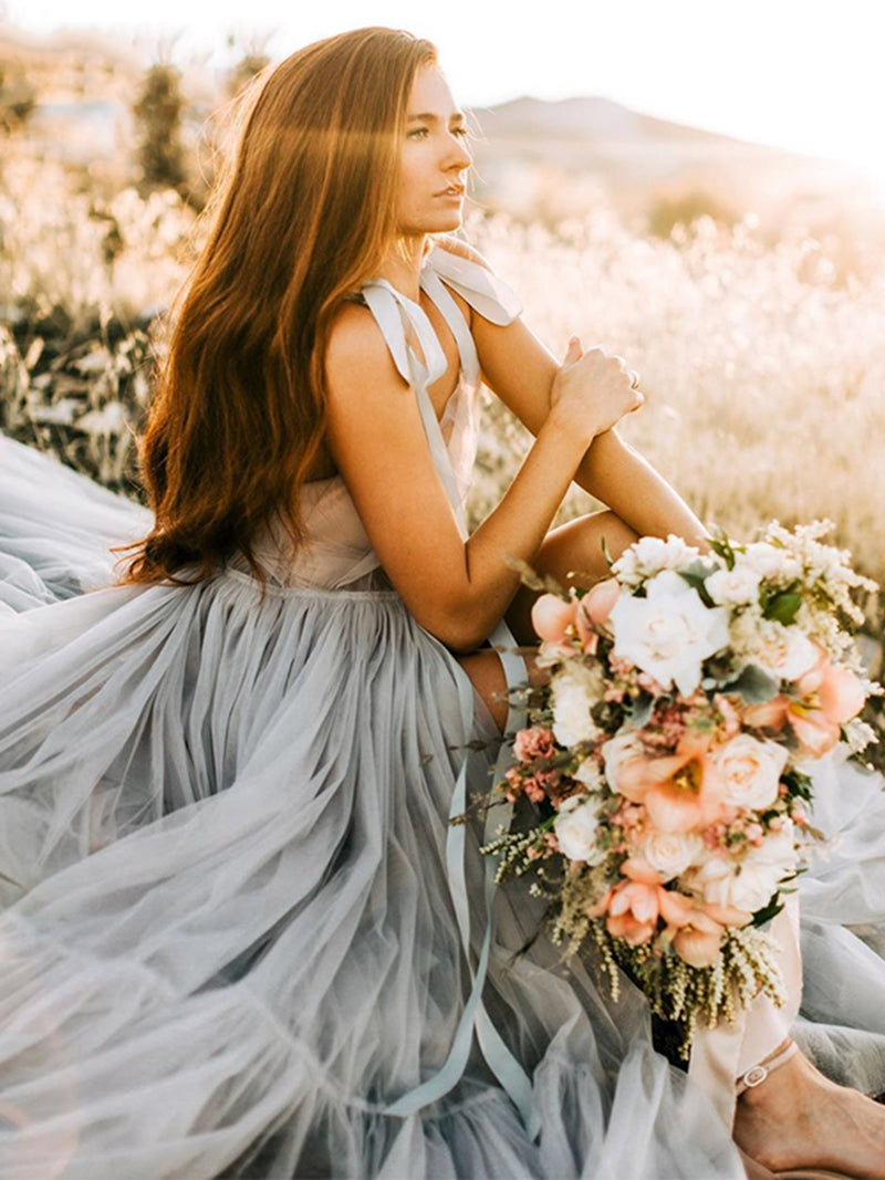 Ärmelloses, sexy Abendkleid mit V-Ausschnitt und Schlitz für Fotoshootings YW2025