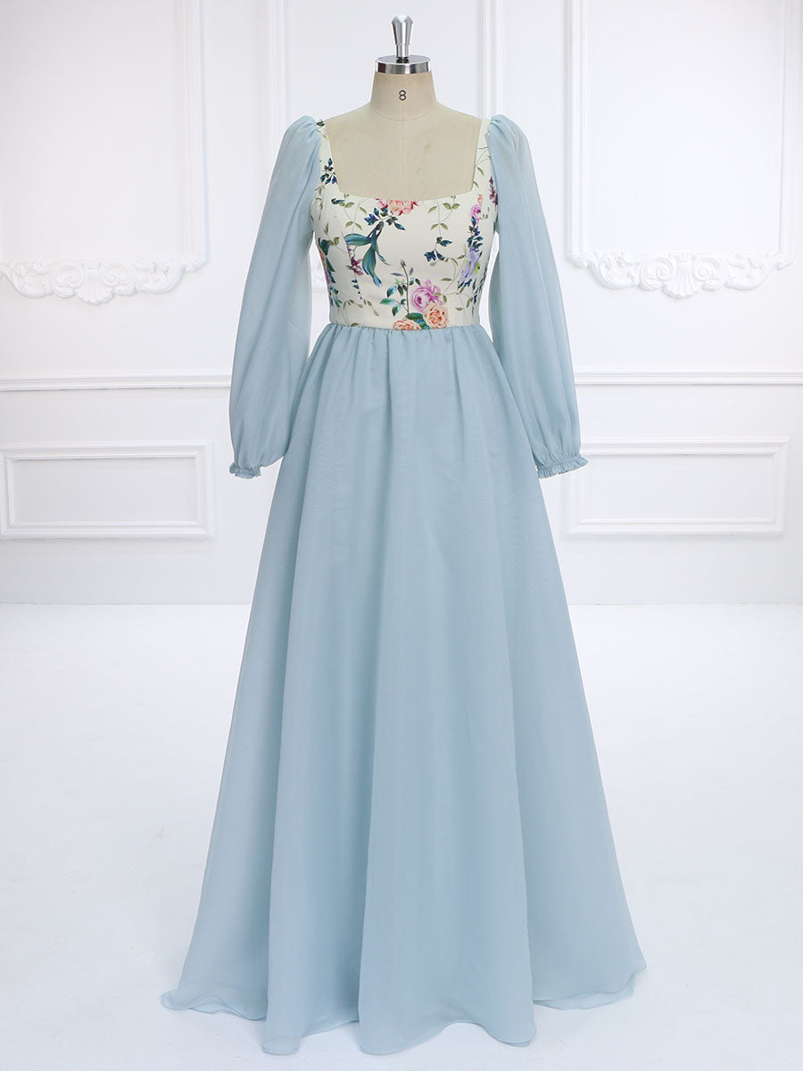 Boho Cotton Printing Floral Prom Dress , Photoshoot Dresses Outfit 