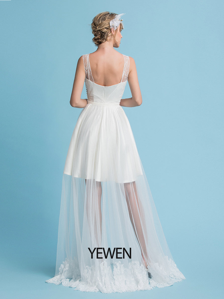 Off White Boho Brautkleid Minimalistisches Boho Strandhochzeitskleid 