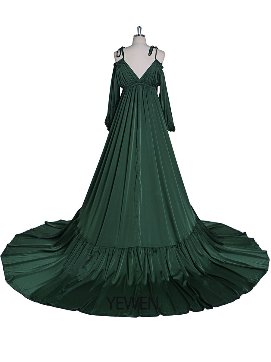 Sexy schulterfreies Umstandsabendkleid, lang, für schwangere Frauen, schickes Schwangerschaftskleid, elegantes Maxikleid für Fotoshootings, DY21721 