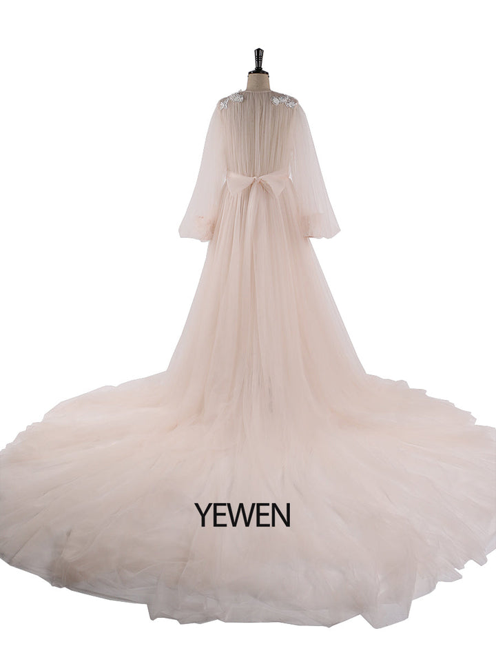 Off-White Umstandskleid für Babyshow-Fotografie-Kleider Requisiten 