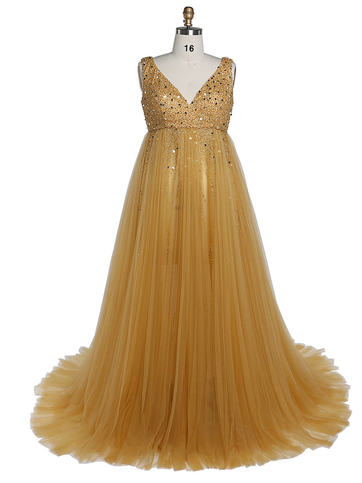 Silbernes Abendkleid aus Tüll mit Perlenbesatz, Umstandskleid für Fotoshootings, Schnürung hinten, Schwangerschaftsfotografie, Robe, Babypartykleid 