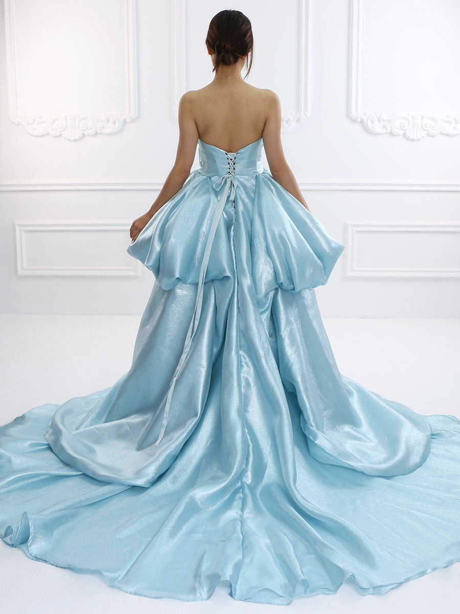 Charming Sweetheart, Long Ball Gown, Sleeveless Maxi , High Low Prom Dress 