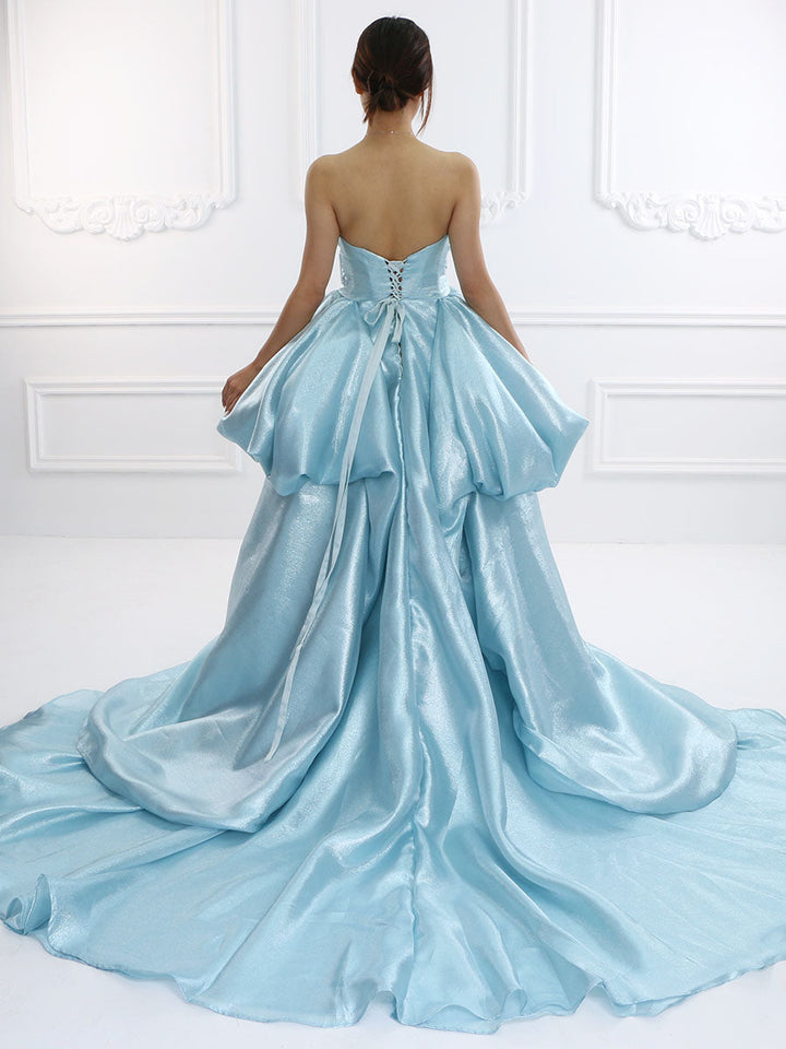Charming Sweetheart, Long Ball Gown, Sleeveless Maxi , High Low Prom Dress 
