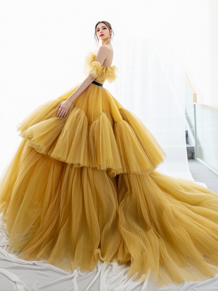 Großes Festivalkleid Damen Puffkleid Damenkleid für Fotoshooting Tüll Korsettkleid Großes flauschiges Kleid 