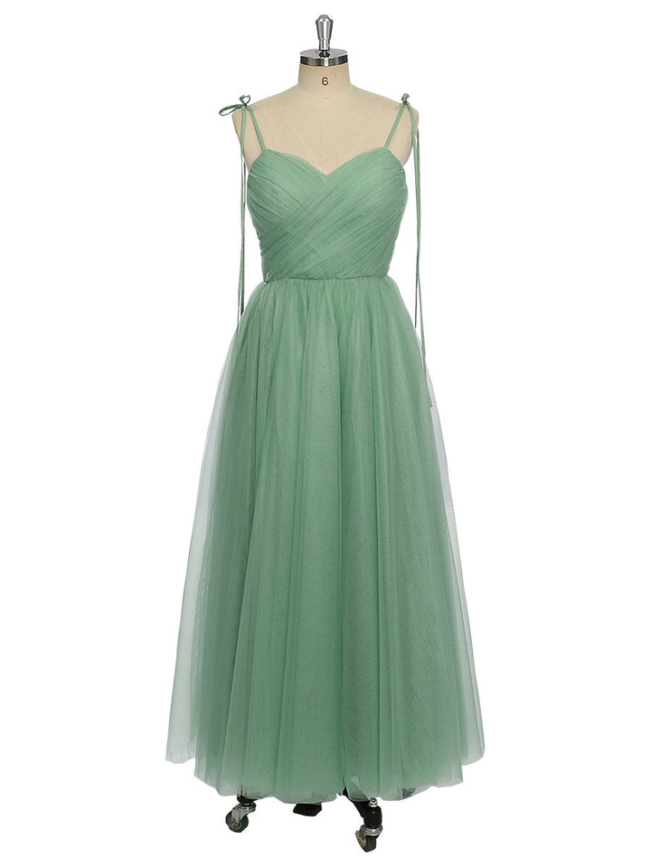 Straps Sweetheart A-Line, Tulle Tea Party Dress
