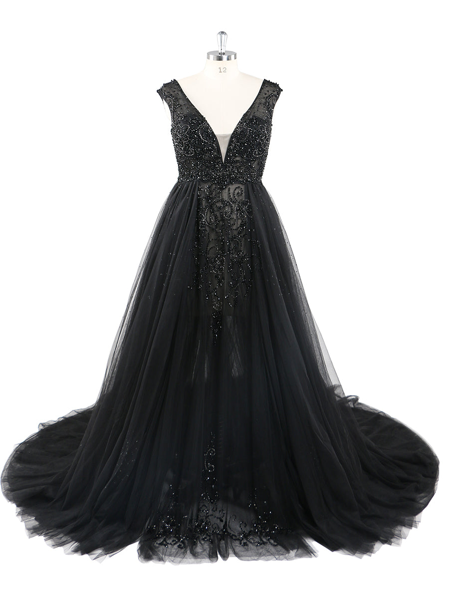 Perlenbesetztes Umstandskleid mit V-Ausschnitt für Fotoshootings, elegantes ärmelloses Maxikleid, Fotografie-Kleid 