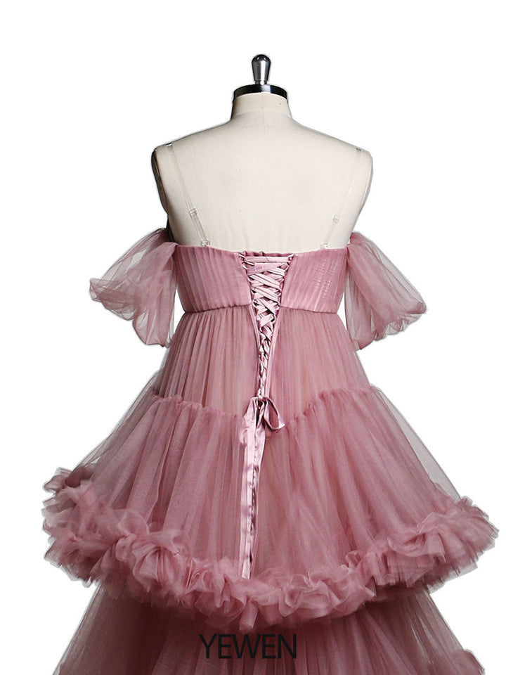 Schulterfreies Umstandskleid mit Herzausschnitt für Fotoshootings, Schwangerschaftsfotografie, Robe, Babypartykleid YW21022 