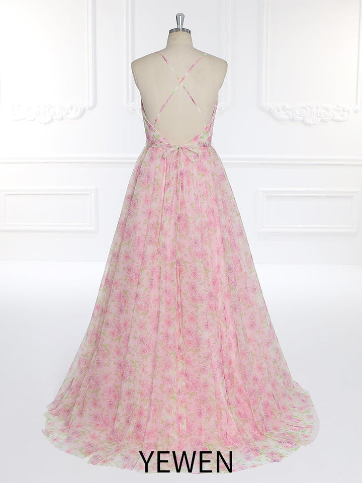 Tüll Slip Fairy Kleid Maxi Ballkleid für Frau Blumen Urlaub Fotografie Kleid 