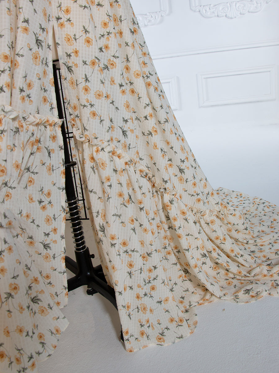 Zweiteiliges Boho-Kleid für Fotoshootings, Kleid für Probeessen, Gender Reveal, YW240041