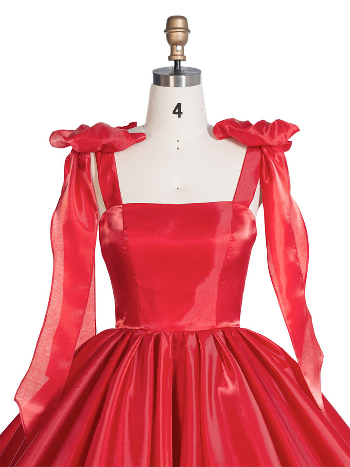 Schleife Akzent Herzausschnitt Kurzes Mini Homecoming Kleider Rot Weihnachtsfeier Kleid YW243100 