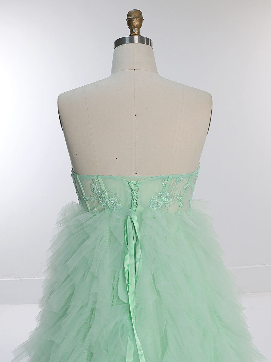 Elegantes Tüll-Brautkleid mit Perlenstickerei Spitze Umstandskleid für Fotoshooting YEWEN YW220924-1 