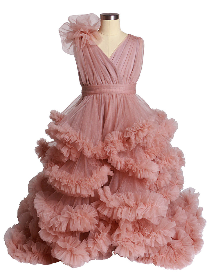 Wolke Rüschen Kleine Blumenmädchenkleider für Hochzeiten Babyparty Kinderbilder Kleid Kinder Fotoshooting Babyparty YE8017 